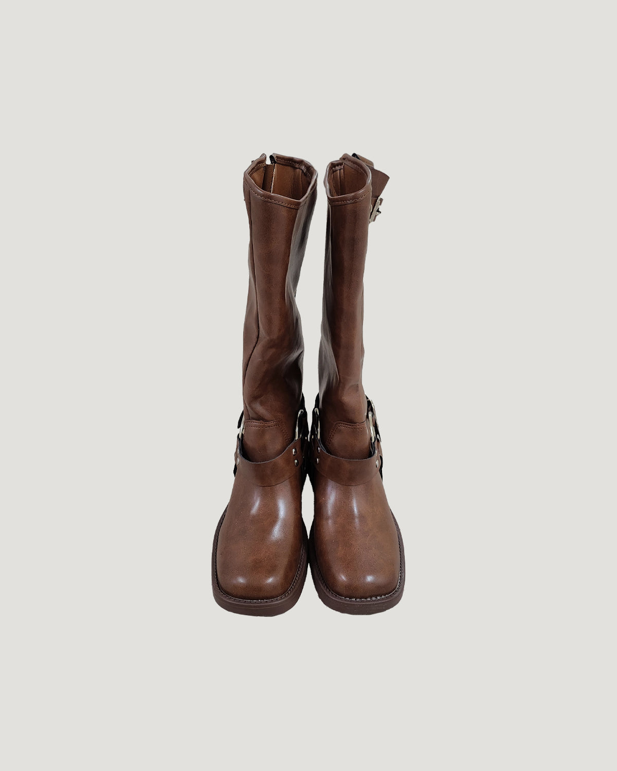 buckle belt boots