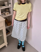 polka dot hem frill skirt