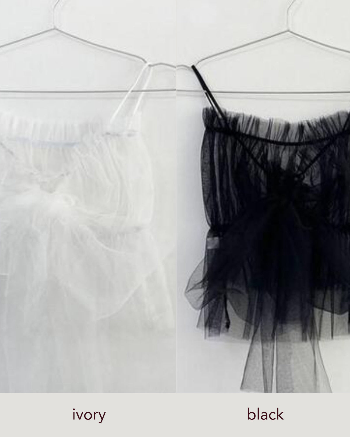 tulle sheer ribbon bustier