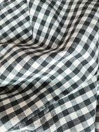 gingham check hem frill pants