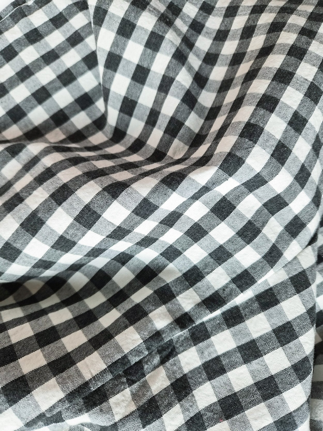 gingham check hem frill pants