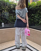 layered wrap skirt