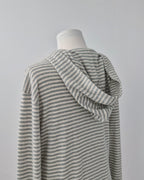 stripe hem frill food T