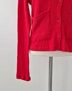 pocket point round neck cardigan