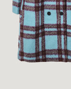 check wool blended coat