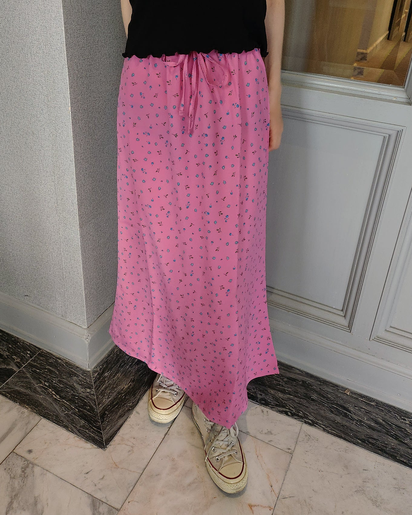 flower mermaid long skirt
