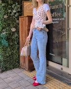 polka dot halter neck bustier