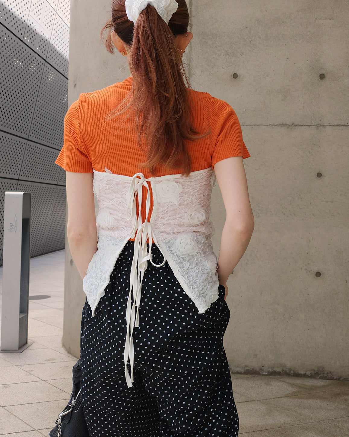multiway rose ribbon layered skirt