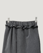 waist frill pleats middle skirt