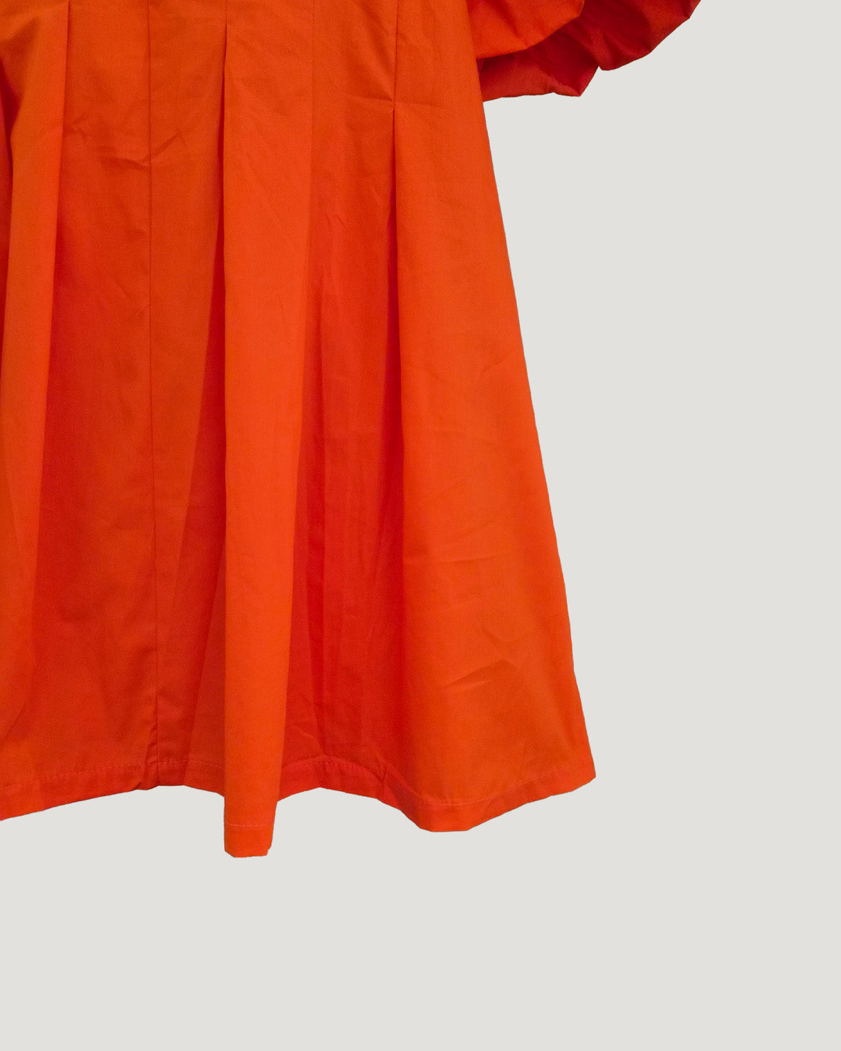 volume puff sleeves tack mini dress
