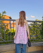 rose motif volume tunic