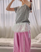 lace frill layered belt