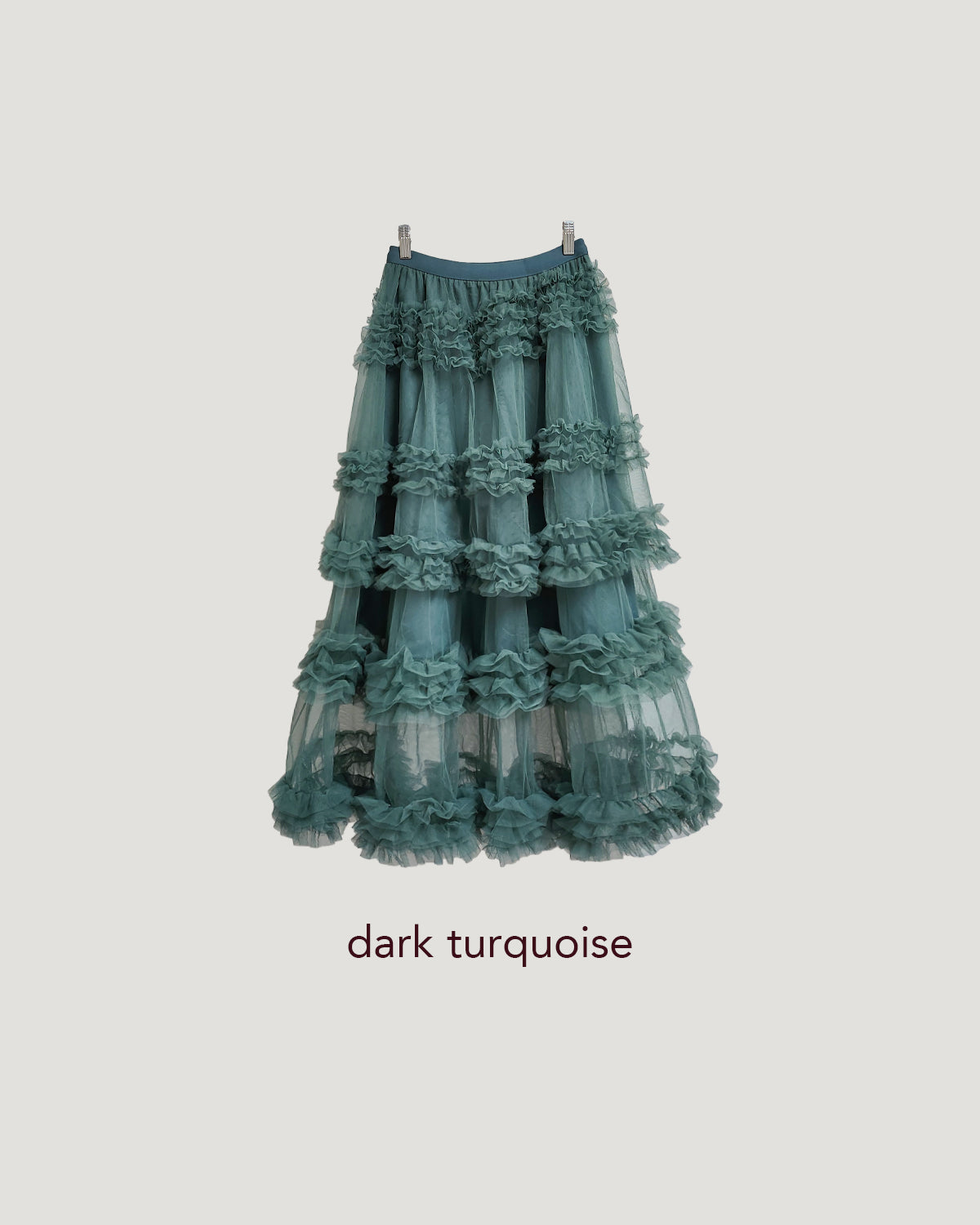 tiered volume frill tulle skirt