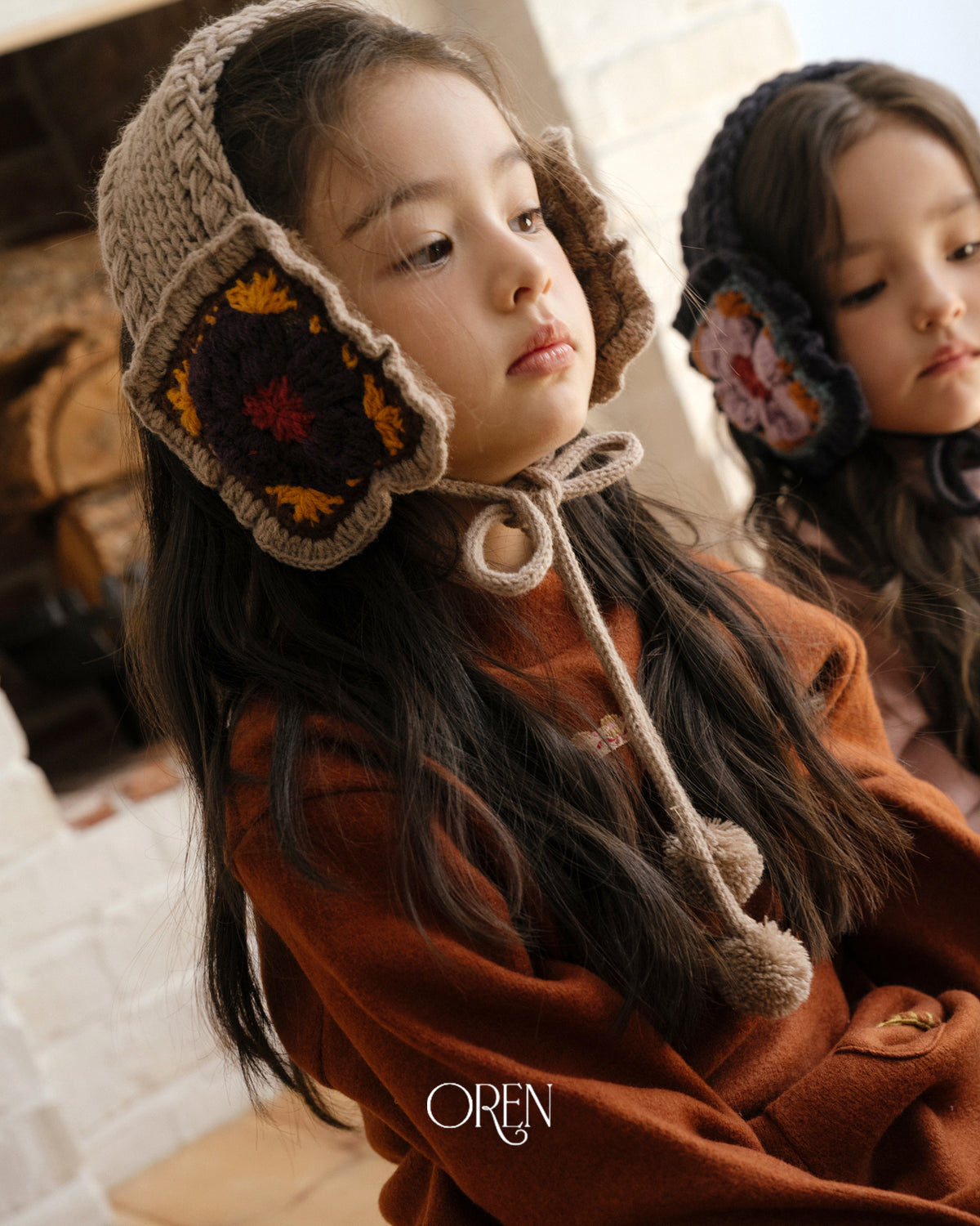 【OREN】tiji flower knit hairband