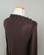 frill lace flare cardigan
