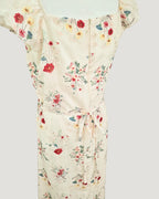 flower frill long dress