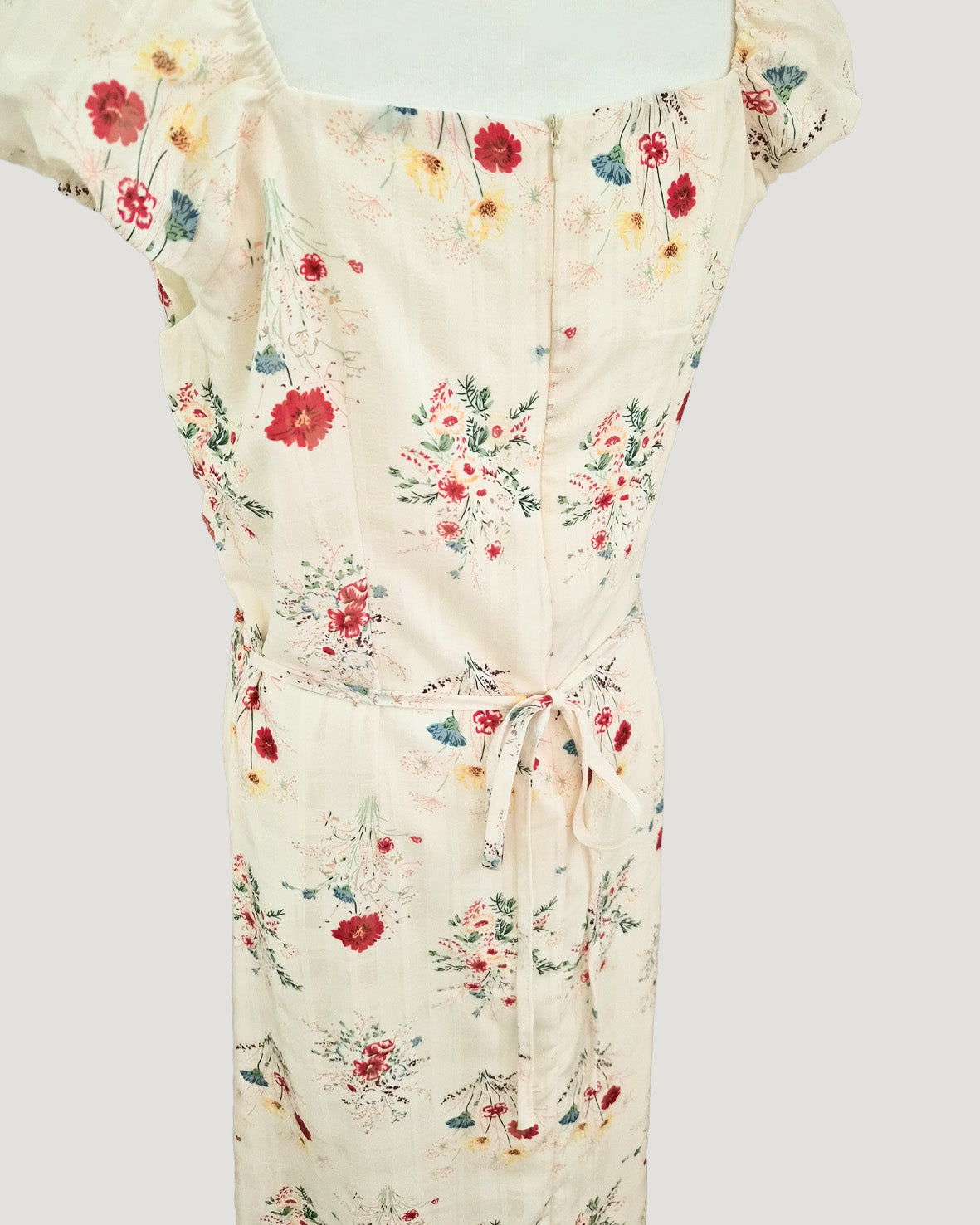 flower frill long dress