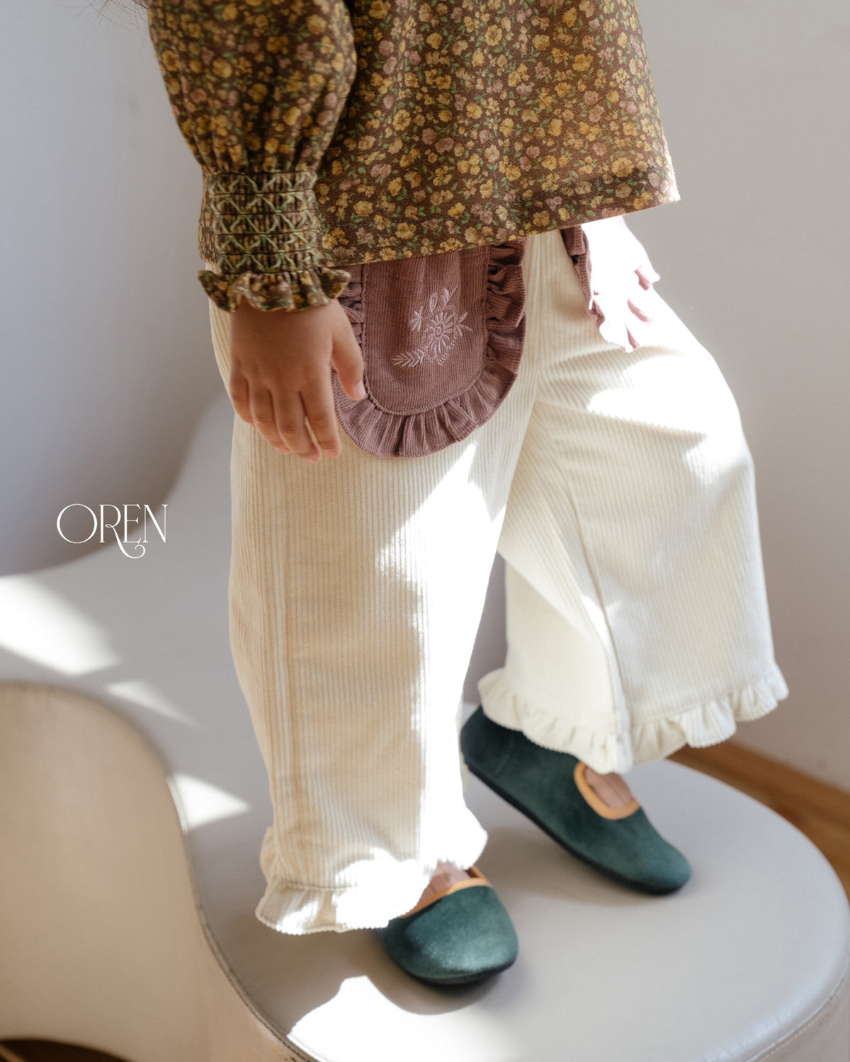 【OREN】naomi frill corduroy pants