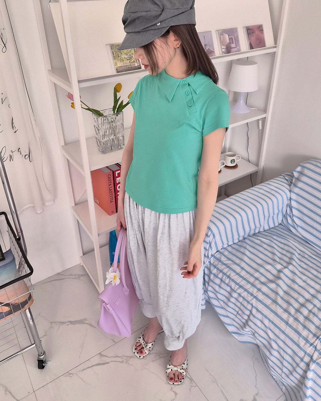 unbalance button collar T