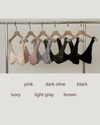 velvet shirring V neck bustier