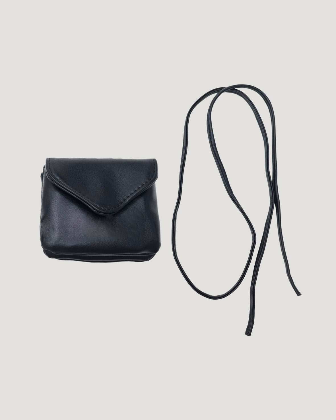 faux leather pouch belt