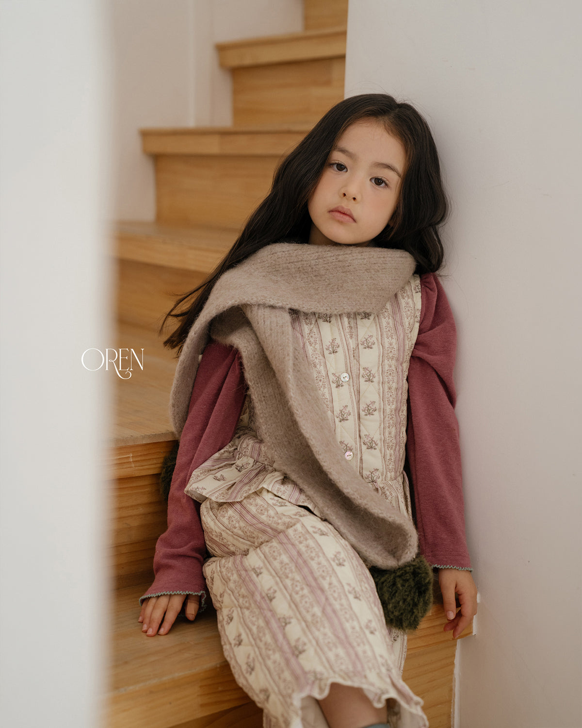 【OREN】merci pom-pom muffler
