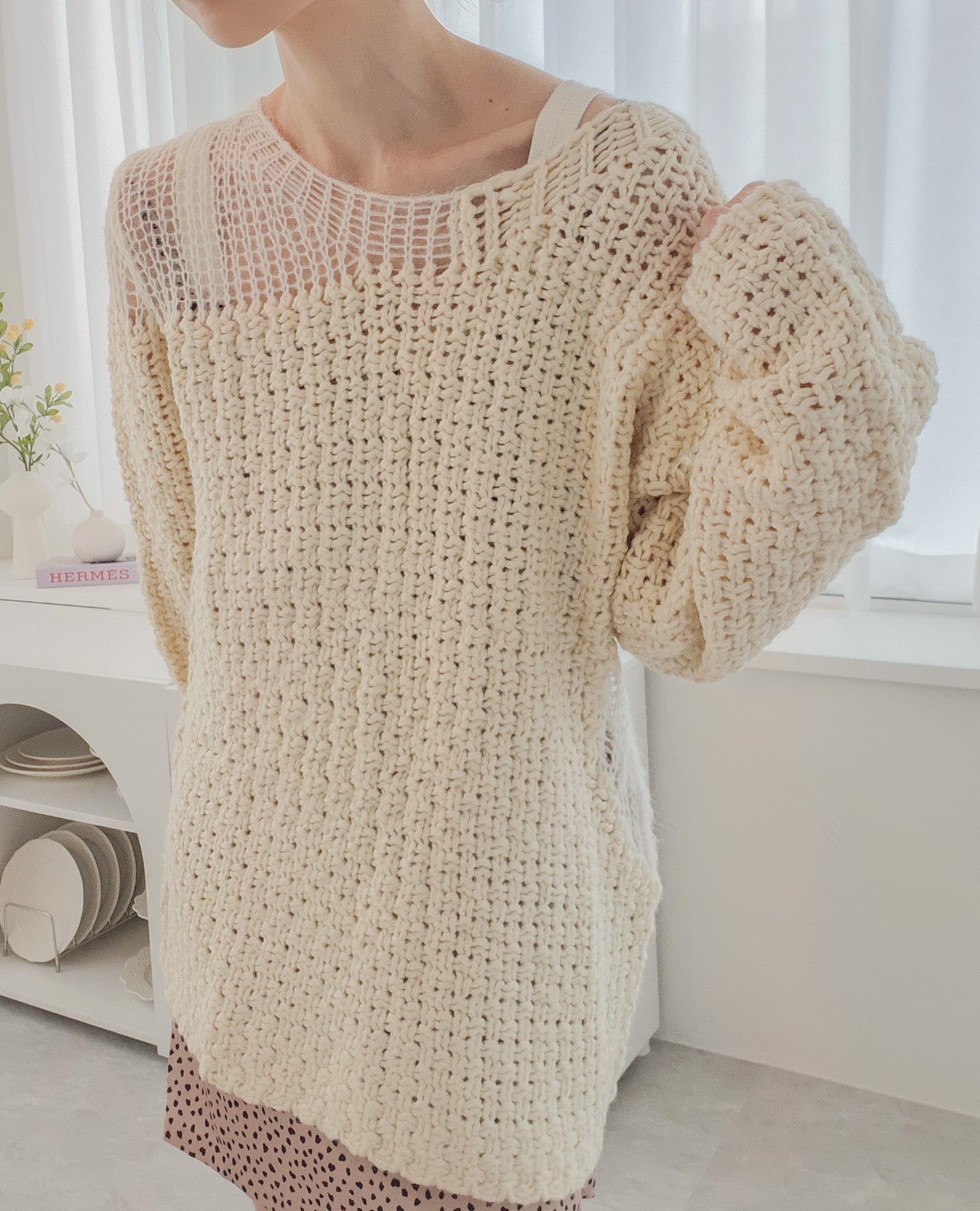 damage chunky knit