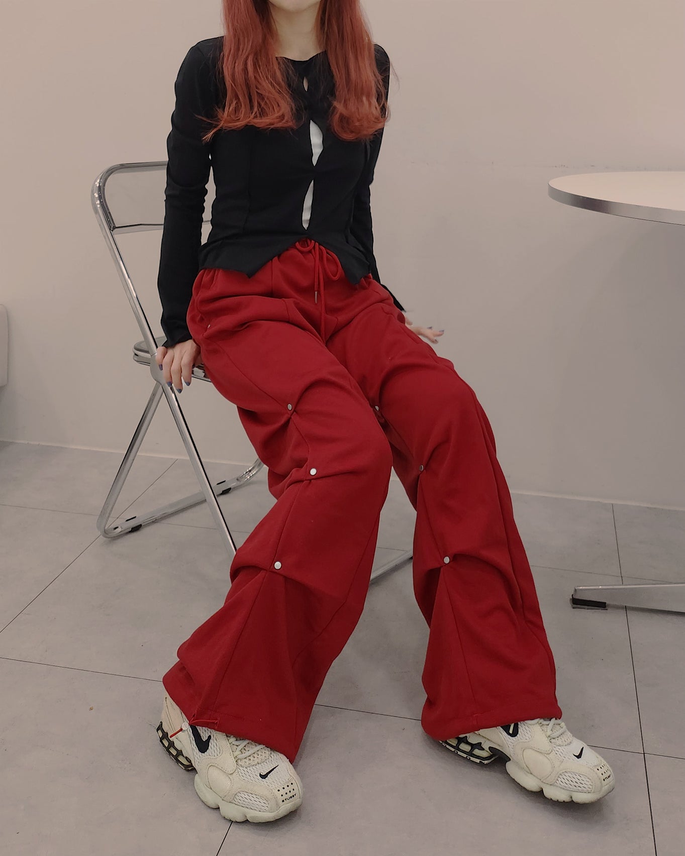 shirring light sweat pants