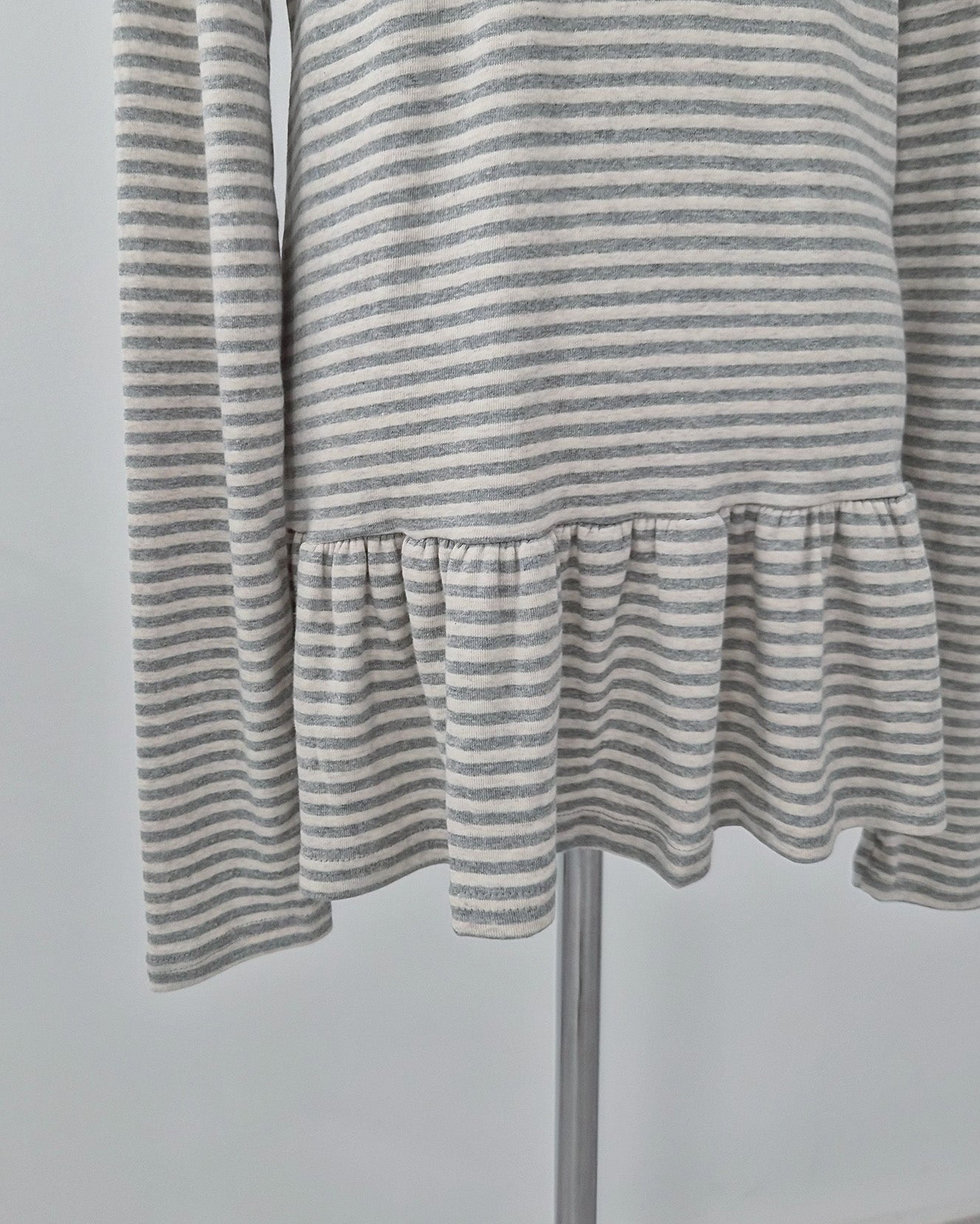 stripe hem frill food T