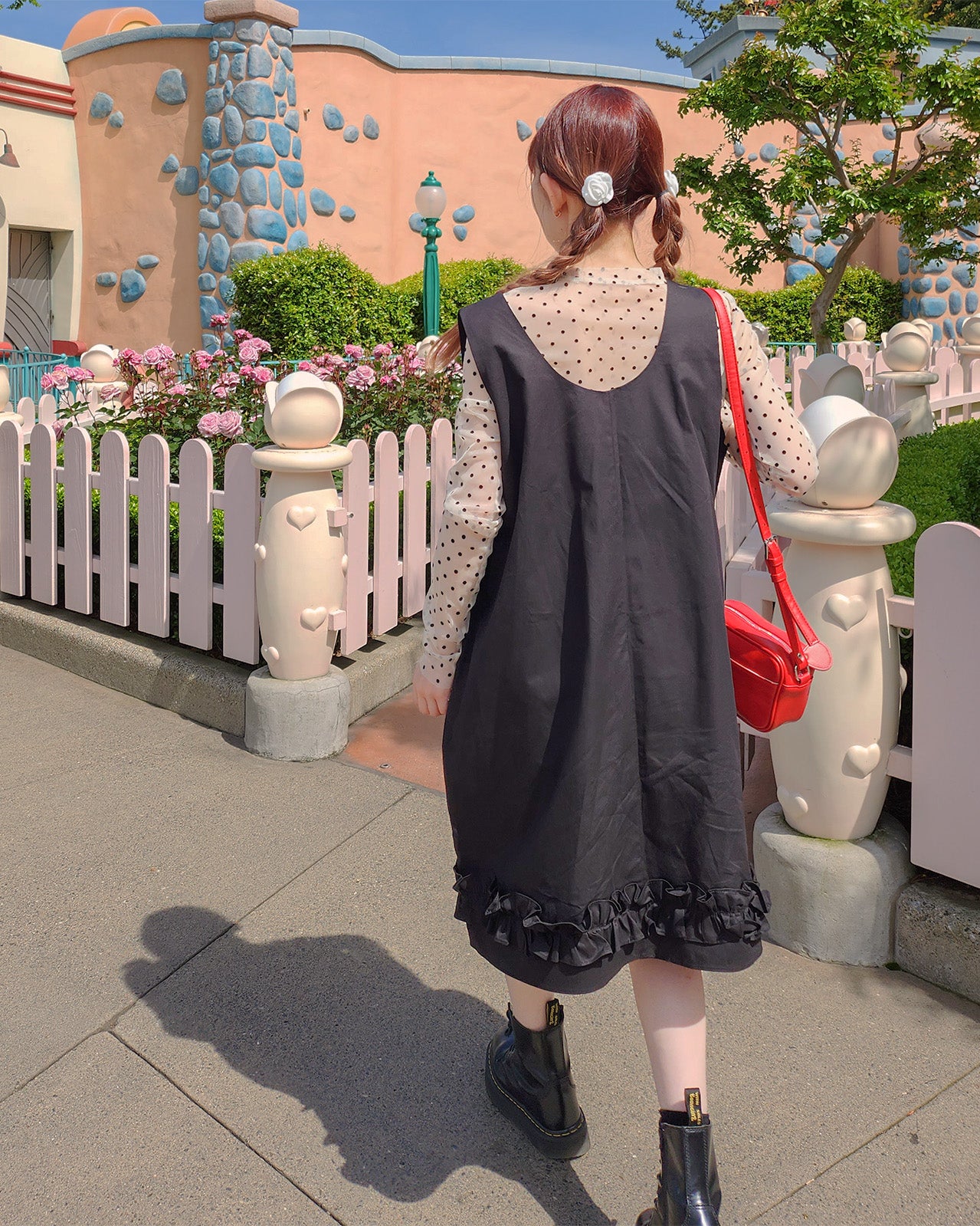 hem frill over midi dress