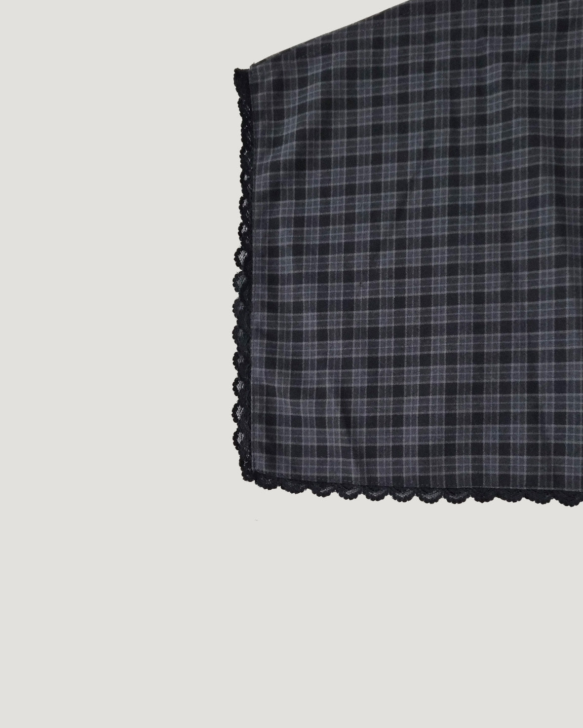 check skirt layered pants