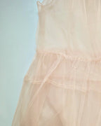 sheer layered waist frill tulle dress