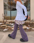 check balloon mini skirt
