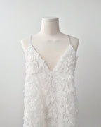 rose motif volume tunic