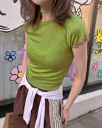 flower mellow sheer tencel T