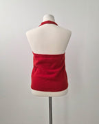 wool halter neck bustier