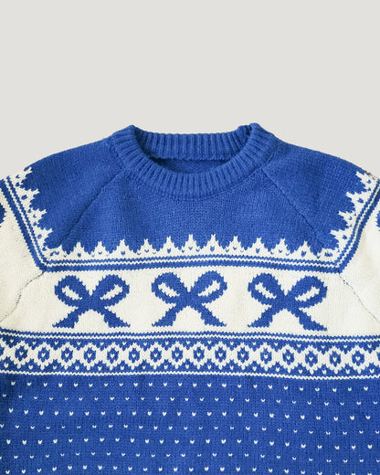 ribbon nordic pattern knit