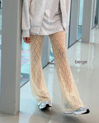 lace boot cut pants