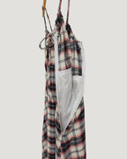 check camisole flare dress