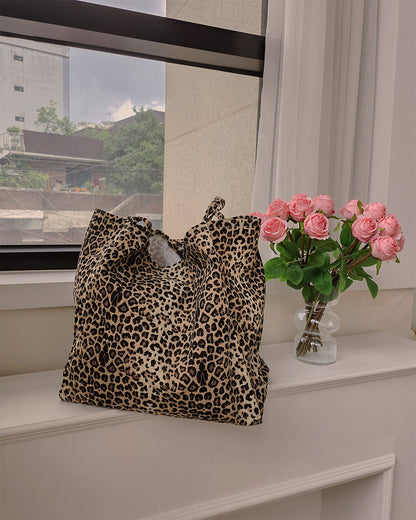 leopard tote bag