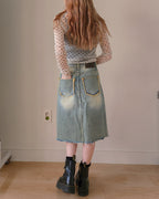 dot sheer long sleeves T