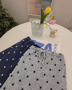 star pattern knit long skirt