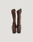 buckle belt boots