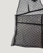 dot sheer halter neck bustier
