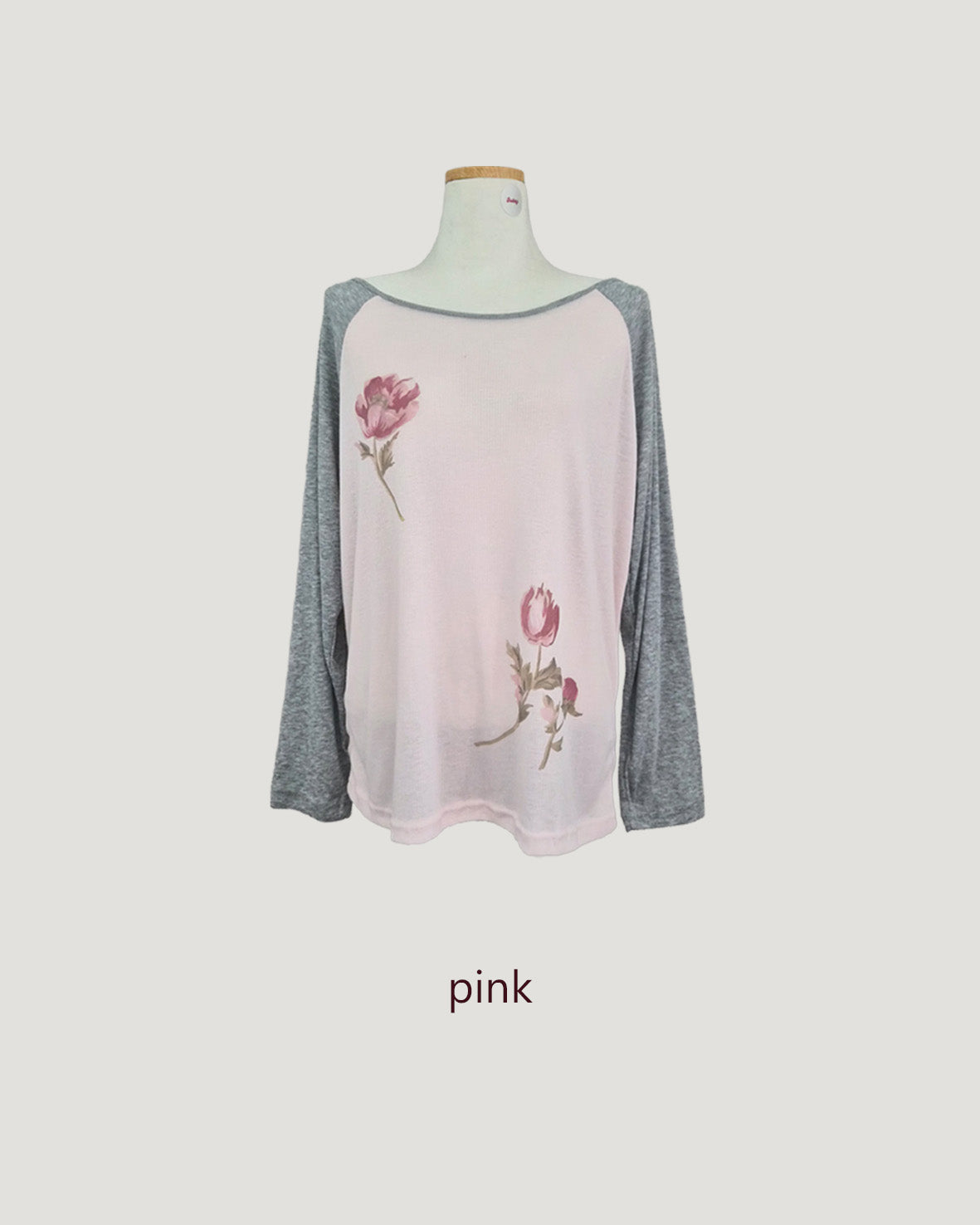 flower raglan sleeve T