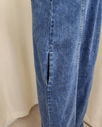 denim salopette long dress