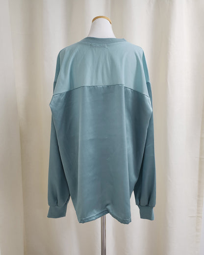 satin mesh uniform long sleeve T