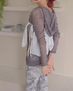 satin layered wrap skirt