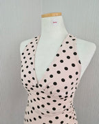 polka dot halter neck bustier