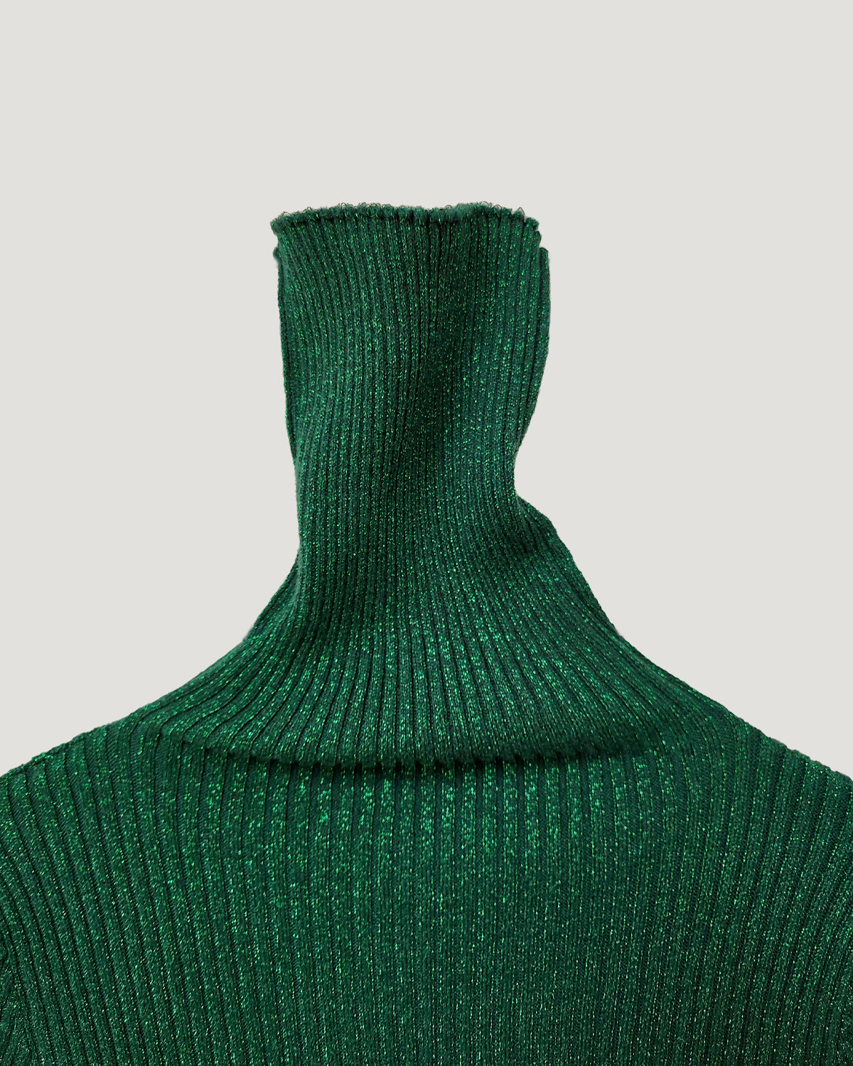 glitter turtleneck rib knit